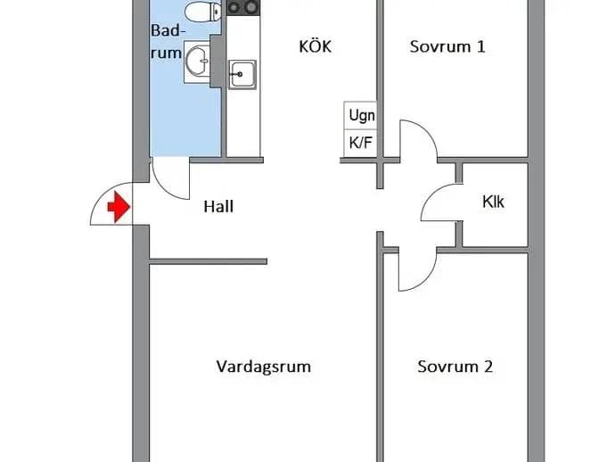 Floor plan for Skarpbrunnavägen 91
