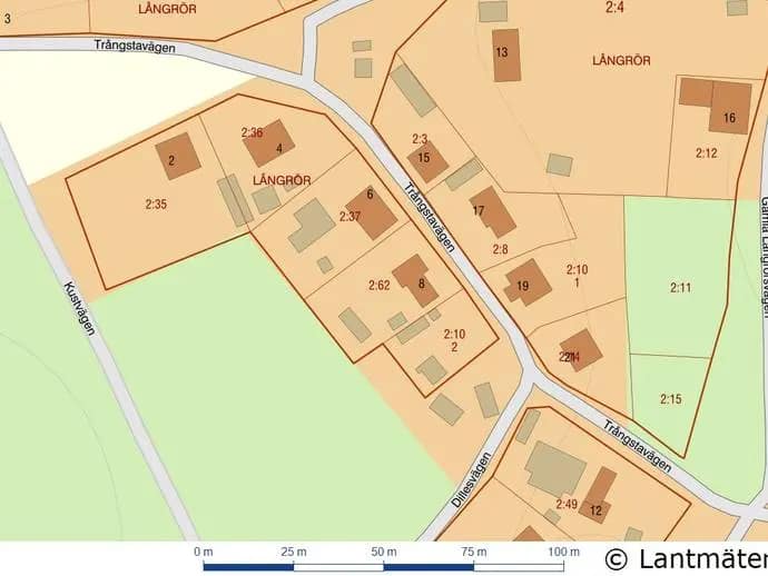 Planritning för Trångstavägen 8