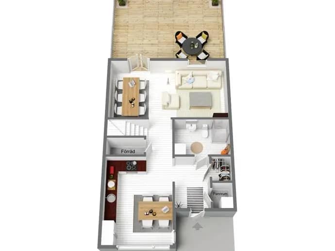 Planritning för Amandas väg 33