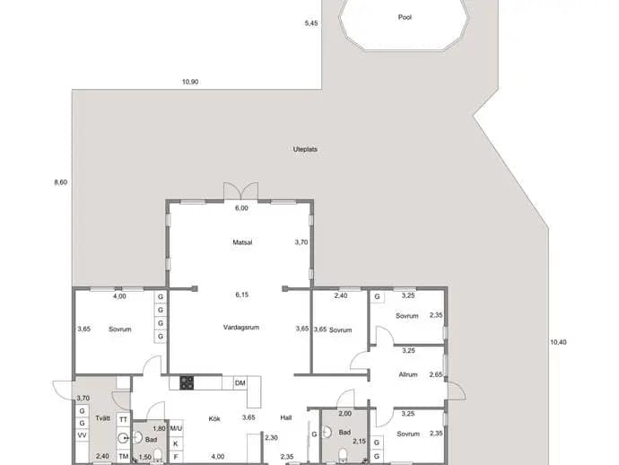 Floor plan for Åkerbyslingan 3