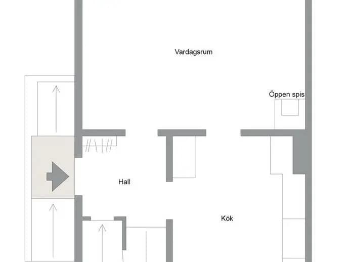 Planritning för Genvägen 5