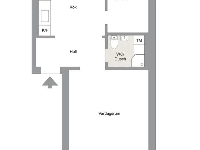 Planritning för Brunnsgatan 51 B