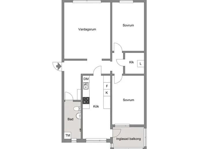 Floor plan for Norregårdsvägen 7A