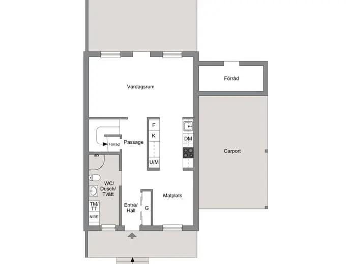 Floor plan for Foxgatan 19