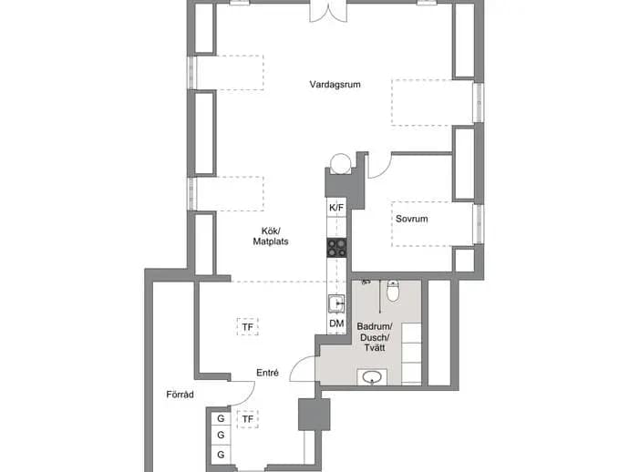 Planritning för DJÄKNEBERGSGATAN 11A LGH 1302