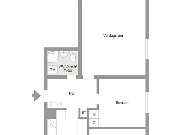 Planritning för Johannesbergsvägen 29