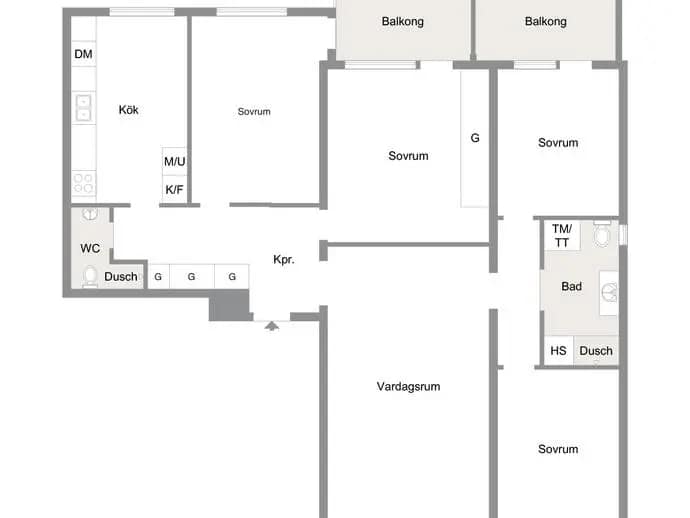 Floor plan for Berguvsgatan 9A