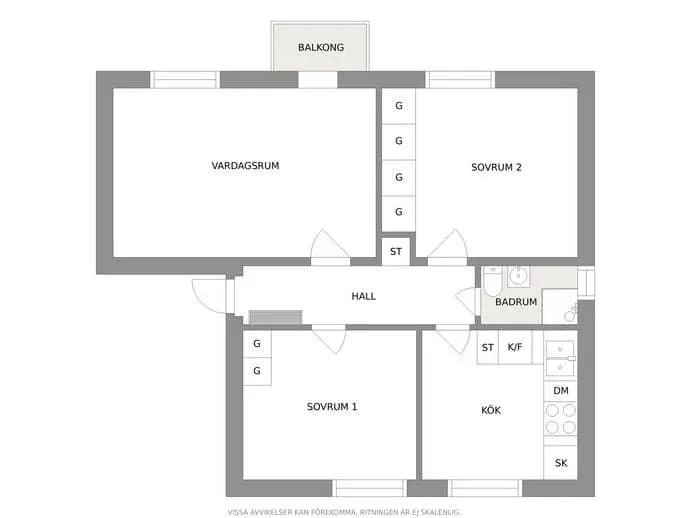 Floor plan for Lännaplan 2A