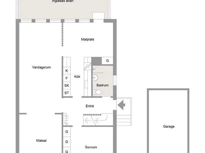 Floor plan for Rönnbärsvägen 8