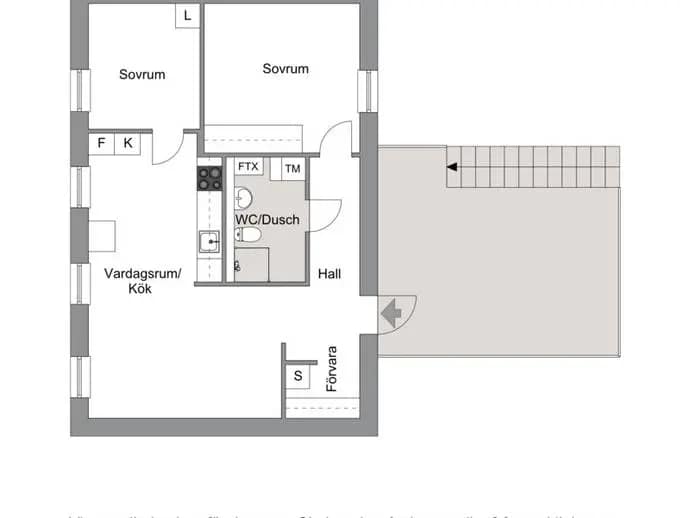 Planritning för Lisavägen 8