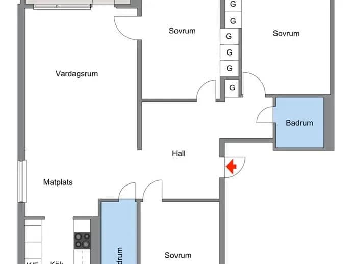 Floor plan for Domarebacken 4