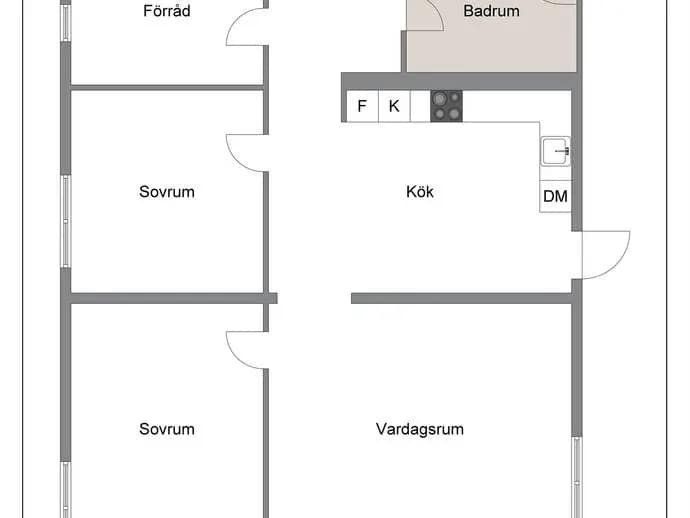 Floor plan for Skarpbrunnavägen 11, markplan