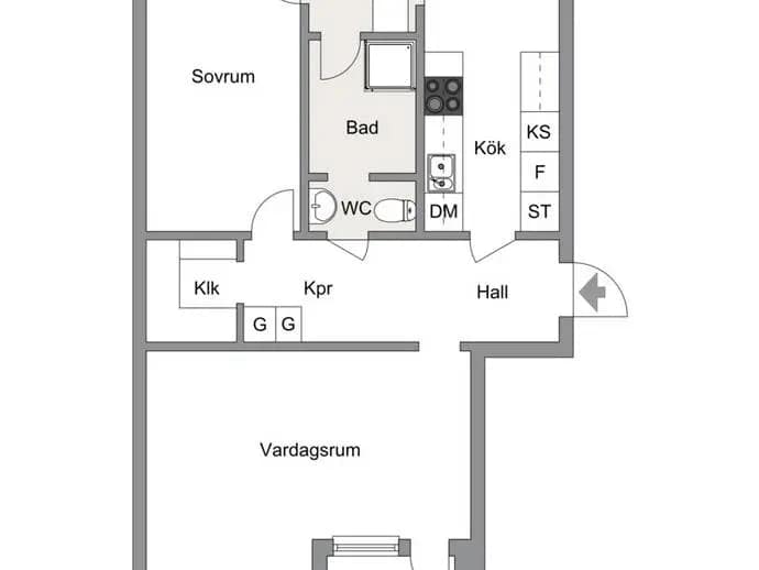 Floor plan for Österleden 50A