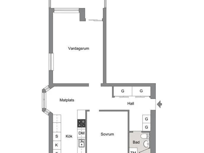 Floor plan for Bergsgatan 94