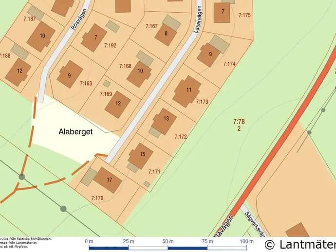 Planritning för Läsarvägen 13