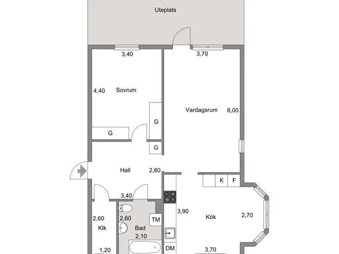 Planritning för Vatt-Annas väg 21