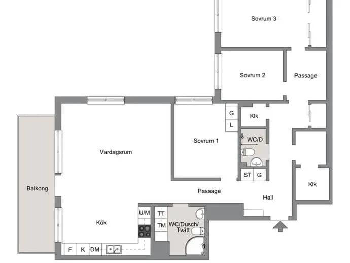 Floor plan for Tollareslingan 20