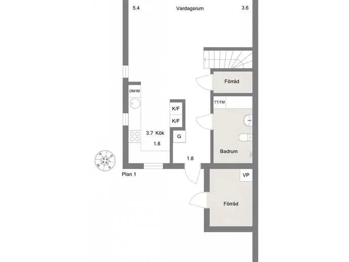 Planritning för Växthusgränd 31