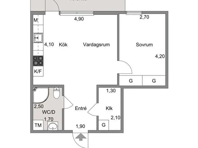 Floor plan for Prästerydsvägen 34