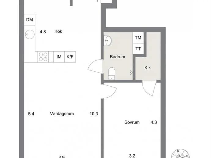 Floor plan for Enbärsbacken 20 lgh 1203
