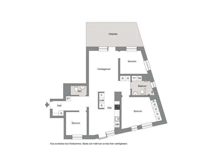 Floor plan for Anna koskulls gata 3F