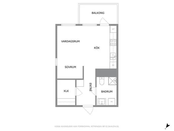 Planritning för Regementsvägen 12B