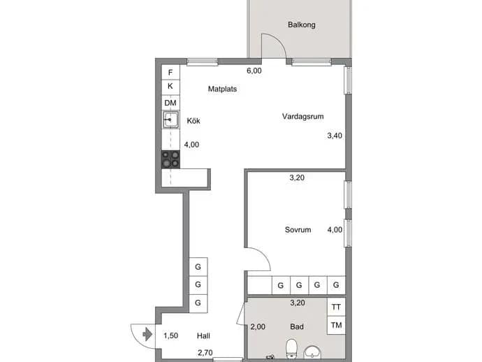 Floor plan for Lillbackavägen 7