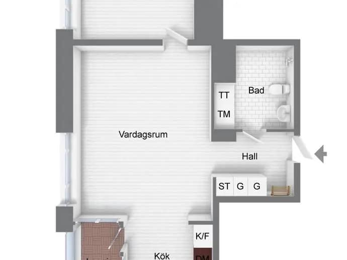 Floor plan for Borgarfjordsgatan 21a, 7tr