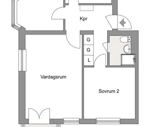 Planritning för Bergsgatan 86