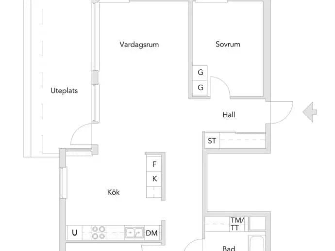 Planritning för Österviksbacken 10