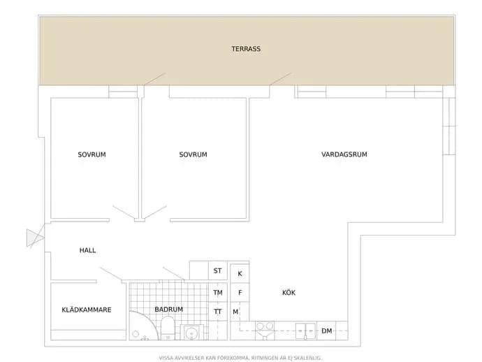Floor plan for Bygatan 1