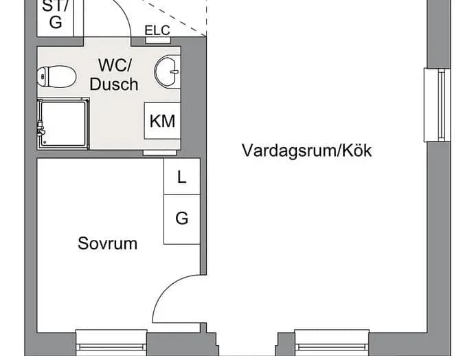 Floor plan for Drakengatan 8, Våning 5/5