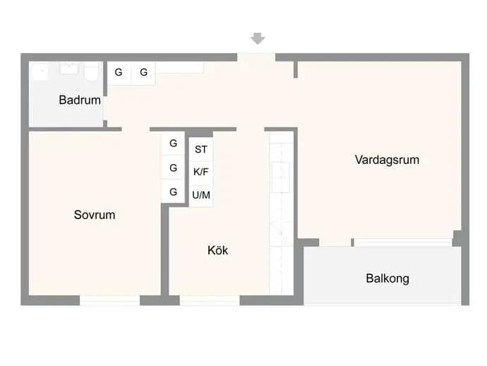 Floor plan for Veckovägen 44