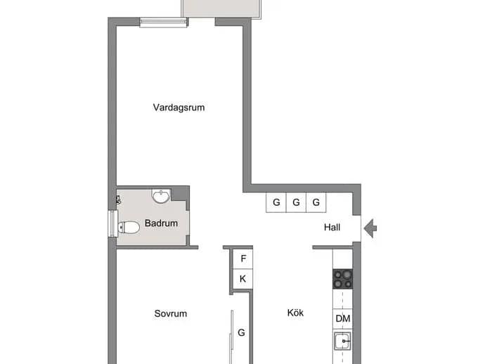 Floor plan for Odenvägen 5