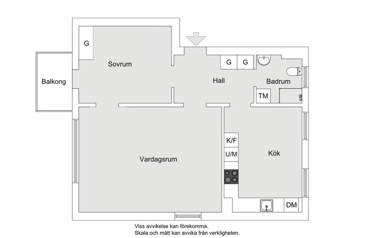 Floor plan for Spångavägen 44