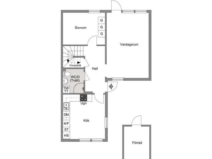 Floor plan for Lärksoppsgatan 30