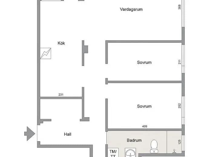 Floor plan for Teleskopgatan 16