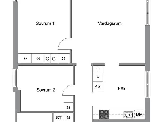 Planritning för Skarpbrunnavägen 11