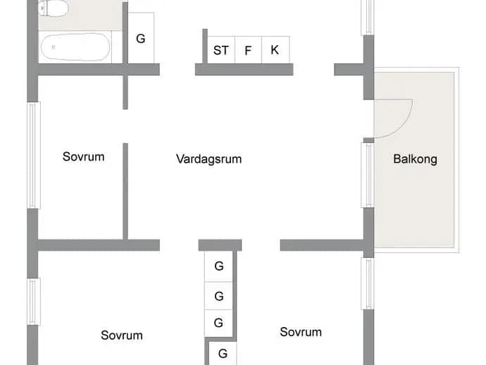 Floor plan for Norrbodavägen 7