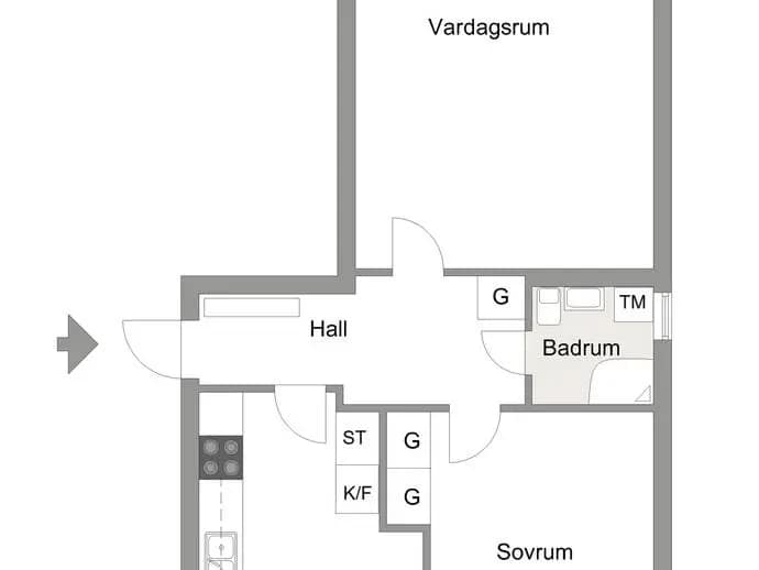 Floor plan for Gesällvägen 9