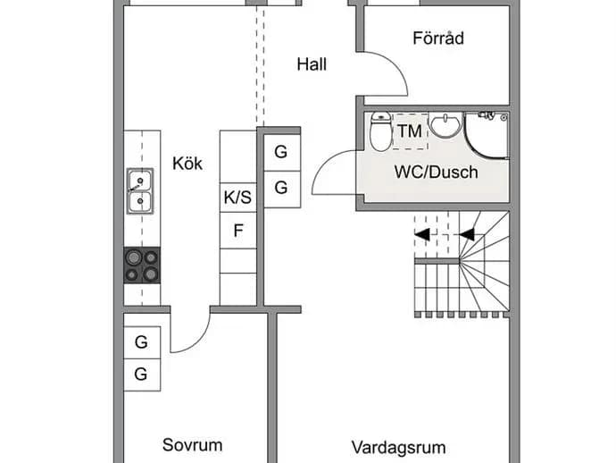 Floor plan for Verkmästaregatan 22