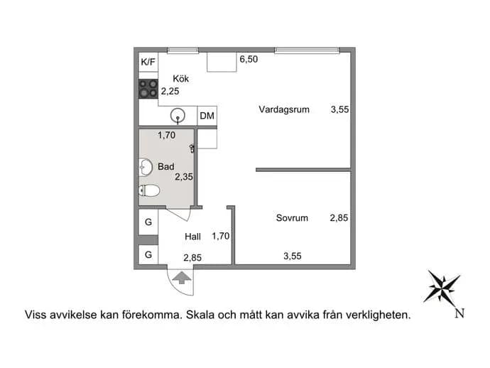 Planritning för Linnégatan 14