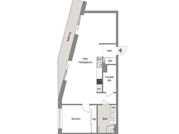 Floor plan for Leopold Nygrens Promenad 12