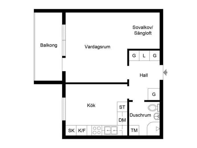 Floor plan for Vendelsö Skolväg 12