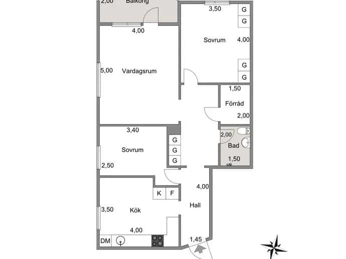 Floor plan for Åsvägen 14