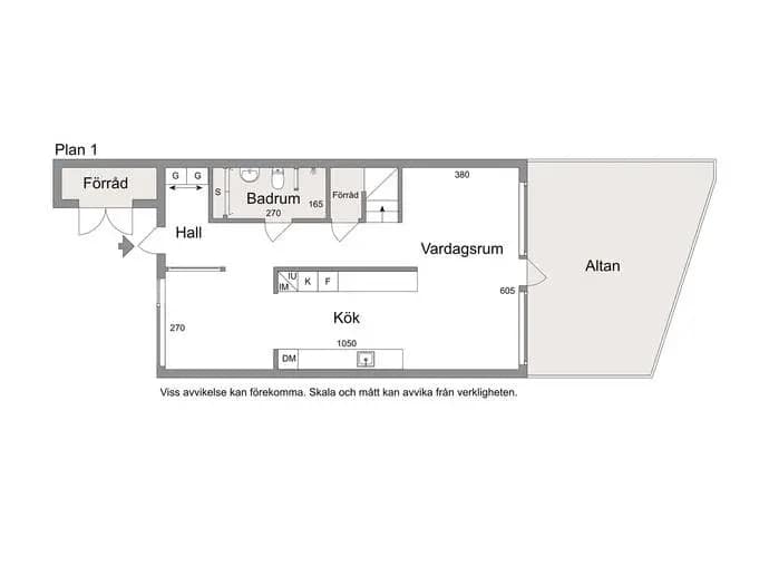 Floor plan for Södra Sjögatan 5B