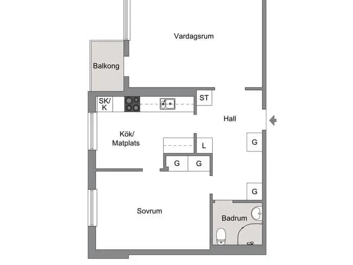Floor plan for Bogatan 25