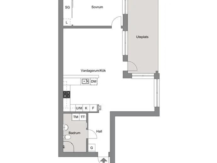 Floor plan for Välluddevägen 7B