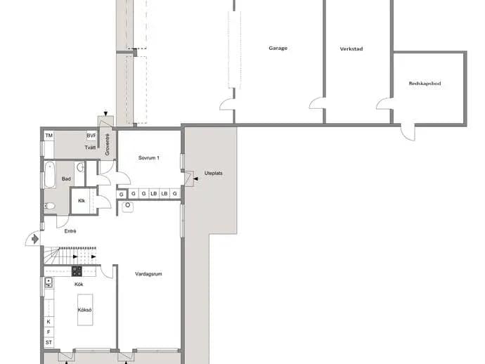 Planritning för Törnvägen 21