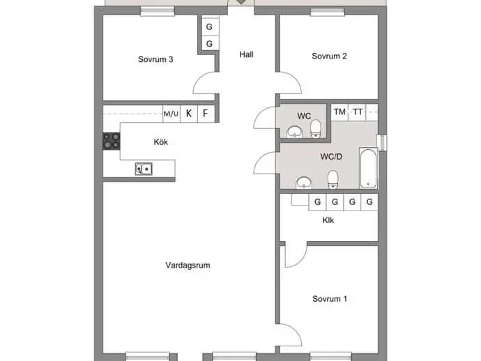 Floor plan for Koggvägen 3A